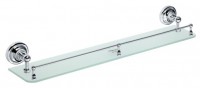 Bemeta RETRO chrom polička skleněná 600x85x120 mm, s hrazdou   144302262